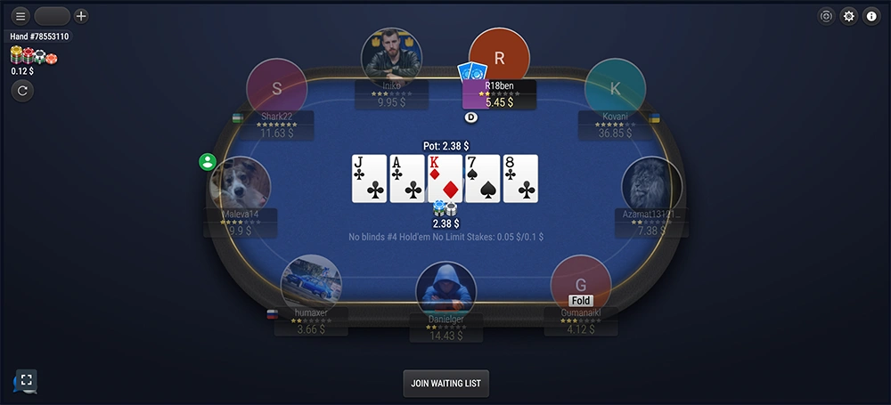 1Win poker xonasi